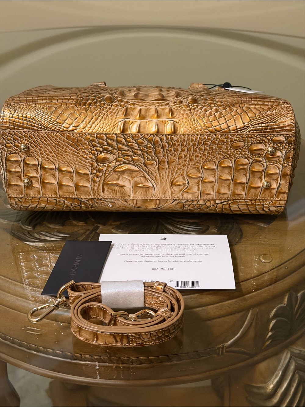 Brahmin Small Finley Satchel Driftwood with Removable Strap - Picture 14 of 14
